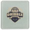Square DyeTrans Glass Coaster, with White Sublimation Backing, 3.93" x 3.93" x .16". Tempered Textu Thumbnail