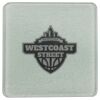 Square DyeTrans Glass Coaster, with White Sublimation Backing, 3.93" x 3.93" x .16". Tempered Textu Thumbnail
