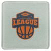 Square DyeTrans Glass Coaster, with White Sublimation Backing, 3.93" x 3.93" x .16". Tempered Textu Thumbnail