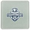 Square DyeTrans Glass Coaster, with White Sublimation Backing, 3.93" x 3.93" x .16". Tempered Textu Thumbnail