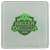 Square DyeTrans Glass Coaster, with White Sublimation Backing, 3.93" x 3.93" x .16". Tempered Textu Thumbnail