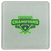 Square DyeTrans Glass Coaster, with White Sublimation Backing, 3.93" x 3.93" x .16". Tempered Textu Thumbnail