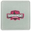 Square DyeTrans Glass Coaster, with White Sublimation Backing, 3.93" x 3.93" x .16". Tempered Textu Thumbnail