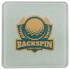 Square DyeTrans Glass Coaster, with White Sublimation Backing, 3.93" x 3.93" x .16". Tempered Textu Thumbnail