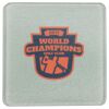 Square DyeTrans Glass Coaster, with White Sublimation Backing, 3.93" x 3.93" x .16". Tempered Textu Thumbnail