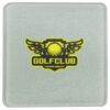 Square DyeTrans Glass Coaster, with White Sublimation Backing, 3.93" x 3.93" x .16". Tempered Textu Thumbnail