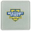 Square DyeTrans Glass Coaster, with White Sublimation Backing, 3.93" x 3.93" x .16". Tempered Textu Thumbnail