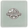 Square DyeTrans Glass Coaster, with White Sublimation Backing, 3.93" x 3.93" x .16". Tempered Textu Thumbnail