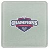Square DyeTrans Glass Coaster, with White Sublimation Backing, 3.93" x 3.93" x .16". Tempered Textu Thumbnail