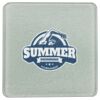 Square DyeTrans Glass Coaster, with White Sublimation Backing, 3.93" x 3.93" x .16". Tempered Textu Thumbnail