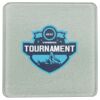 Square DyeTrans Glass Coaster, with White Sublimation Backing, 3.93" x 3.93" x .16". Tempered Textu Thumbnail