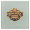 Square DyeTrans Glass Coaster, with White Sublimation Backing, 3.93" x 3.93" x .16". Tempered Textu Thumbnail