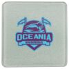 Square DyeTrans Glass Coaster, with White Sublimation Backing, 3.93" x 3.93" x .16". Tempered Textu Thumbnail