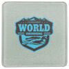 Square DyeTrans Glass Coaster, with White Sublimation Backing, 3.93" x 3.93" x .16". Tempered Textu Thumbnail