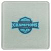 Square DyeTrans Glass Coaster, with White Sublimation Backing, 3.93" x 3.93" x .16". Tempered Textu Thumbnail