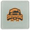 Square DyeTrans Glass Coaster, with White Sublimation Backing, 3.93" x 3.93" x .16". Tempered Textu Thumbnail
