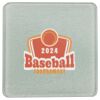Square DyeTrans Glass Coaster, with White Sublimation Backing, 3.93" x 3.93" x .16". Tempered Textu Thumbnail