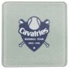 Square DyeTrans Glass Coaster, with White Sublimation Backing, 3.93" x 3.93" x .16". Tempered Textu Thumbnail
