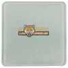 Square DyeTrans Glass Coaster, with White Sublimation Backing, 3.93" x 3.93" x .16". Tempered Textu Thumbnail