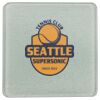 Square DyeTrans Glass Coaster, with White Sublimation Backing, 3.93" x 3.93" x .16". Tempered Textu Thumbnail