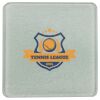 Square DyeTrans Glass Coaster, with White Sublimation Backing, 3.93" x 3.93" x .16". Tempered Textu Thumbnail