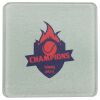 Square DyeTrans Glass Coaster, with White Sublimation Backing, 3.93" x 3.93" x .16". Tempered Textu Thumbnail