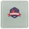 Square DyeTrans Glass Coaster, with White Sublimation Backing, 3.93" x 3.93" x .16". Tempered Textu Thumbnail