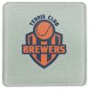 Square DyeTrans Glass Coaster, with White Sublimation Backing, 3.93" x 3.93" x .16". Tempered Textu Thumbnail