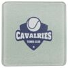 Square DyeTrans Glass Coaster, with White Sublimation Backing, 3.93" x 3.93" x .16". Tempered Textu Thumbnail