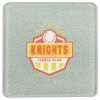 Square DyeTrans Glass Coaster, with White Sublimation Backing, 3.93" x 3.93" x .16". Tempered Textu Thumbnail
