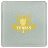 Square DyeTrans Glass Coaster, with White Sublimation Backing, 3.93" x 3.93" x .16". Tempered Textu Thumbnail