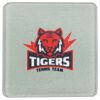 Square DyeTrans Glass Coaster, with White Sublimation Backing, 3.93" x 3.93" x .16". Tempered Textu Thumbnail