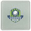 Square DyeTrans Glass Coaster, with White Sublimation Backing, 3.93" x 3.93" x .16". Tempered Textu Thumbnail