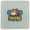 Square DyeTrans Glass Coaster, with White Sublimation Backing, 3.93" x 3.93" x .16". Tempered Textu Thumbnail