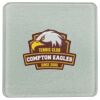 Square DyeTrans Glass Coaster, with White Sublimation Backing, 3.93" x 3.93" x .16". Tempered Textu Thumbnail