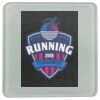 Square DyeTrans Glass Coaster, with White Sublimation Backing, 3.93" x 3.93" x .16". Tempered Textu Thumbnail