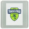 Square DyeTrans Glass Coaster, with White Sublimation Backing, 3.93" x 3.93" x .16". Tempered Textu Thumbnail