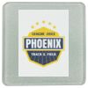 Square DyeTrans Glass Coaster, with White Sublimation Backing, 3.93" x 3.93" x .16". Tempered Textu Thumbnail