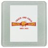 Square DyeTrans Glass Coaster, with White Sublimation Backing, 3.93" x 3.93" x .16". Tempered Textu Thumbnail