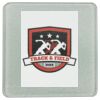 Square DyeTrans Glass Coaster, with White Sublimation Backing, 3.93" x 3.93" x .16". Tempered Textu Thumbnail