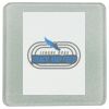 Square DyeTrans Glass Coaster, with White Sublimation Backing, 3.93" x 3.93" x .16". Tempered Textu Thumbnail