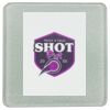 Square DyeTrans Glass Coaster, with White Sublimation Backing, 3.93" x 3.93" x .16". Tempered Textu Thumbnail