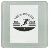 Square DyeTrans Glass Coaster, with White Sublimation Backing, 3.93" x 3.93" x .16". Tempered Textu Thumbnail