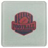 Square DyeTrans Glass Coaster, with White Sublimation Backing, 3.93" x 3.93" x .16". Tempered Textu Thumbnail