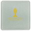 Square DyeTrans Glass Coaster, with White Sublimation Backing, 3.93" x 3.93" x .16". Tempered Textu Thumbnail