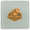Square DyeTrans Glass Coaster, with White Sublimation Backing, 3.93" x 3.93" x .16". Tempered Textu Thumbnail
