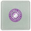 Square DyeTrans Glass Coaster, with White Sublimation Backing, 3.93" x 3.93" x .16". Tempered Textu Thumbnail