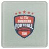 Square DyeTrans Glass Coaster, with White Sublimation Backing, 3.93" x 3.93" x .16". Tempered Textu Thumbnail