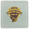 Square DyeTrans Glass Coaster, with White Sublimation Backing, 3.93" x 3.93" x .16". Tempered Textu Thumbnail