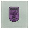 Square DyeTrans Glass Coaster, with White Sublimation Backing, 3.93" x 3.93" x .16". Tempered Textu Thumbnail